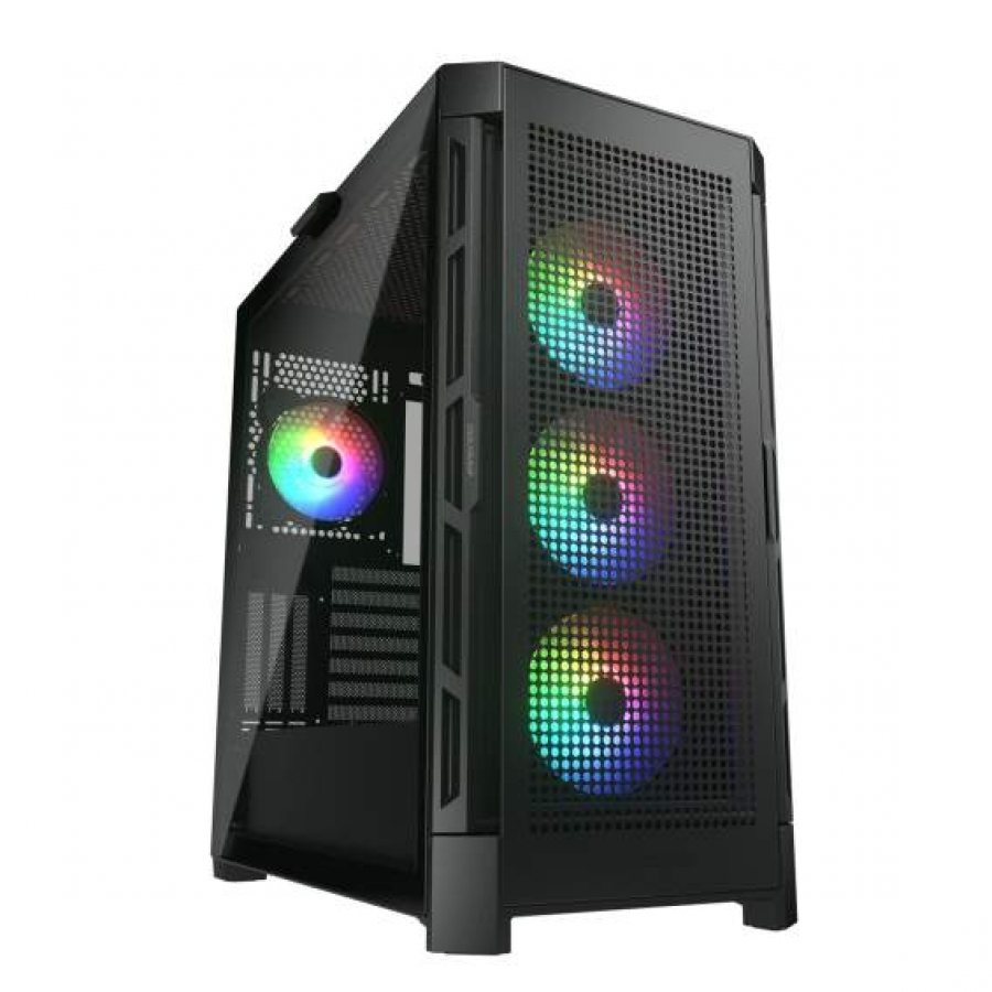 Chasis Cougar Duoface  Pro Rgb Black Vidrio Templado 4 Fan 120mm Argb Dimensiones 240*496*465 Mm Garantia 6 Meses